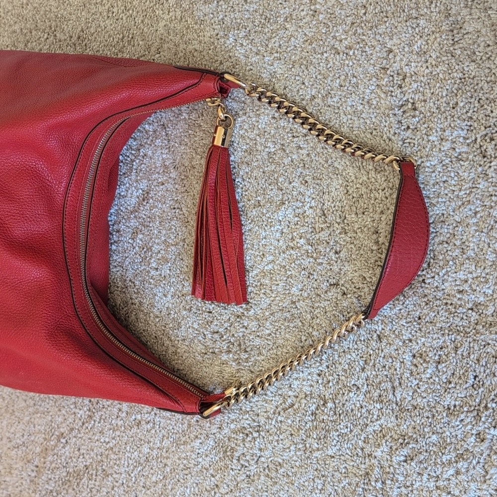 Gucci Soho Red Hobo EUC - Picture 3 of 14